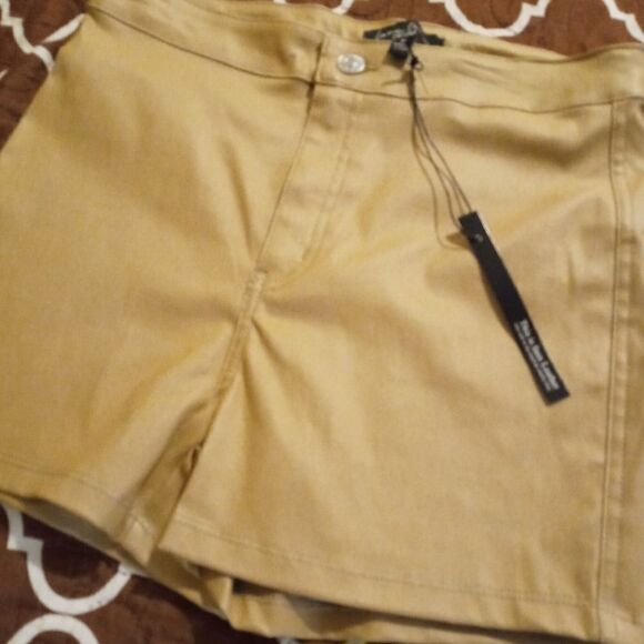 Denim tan stretchy shorts - Picture 6 of 10